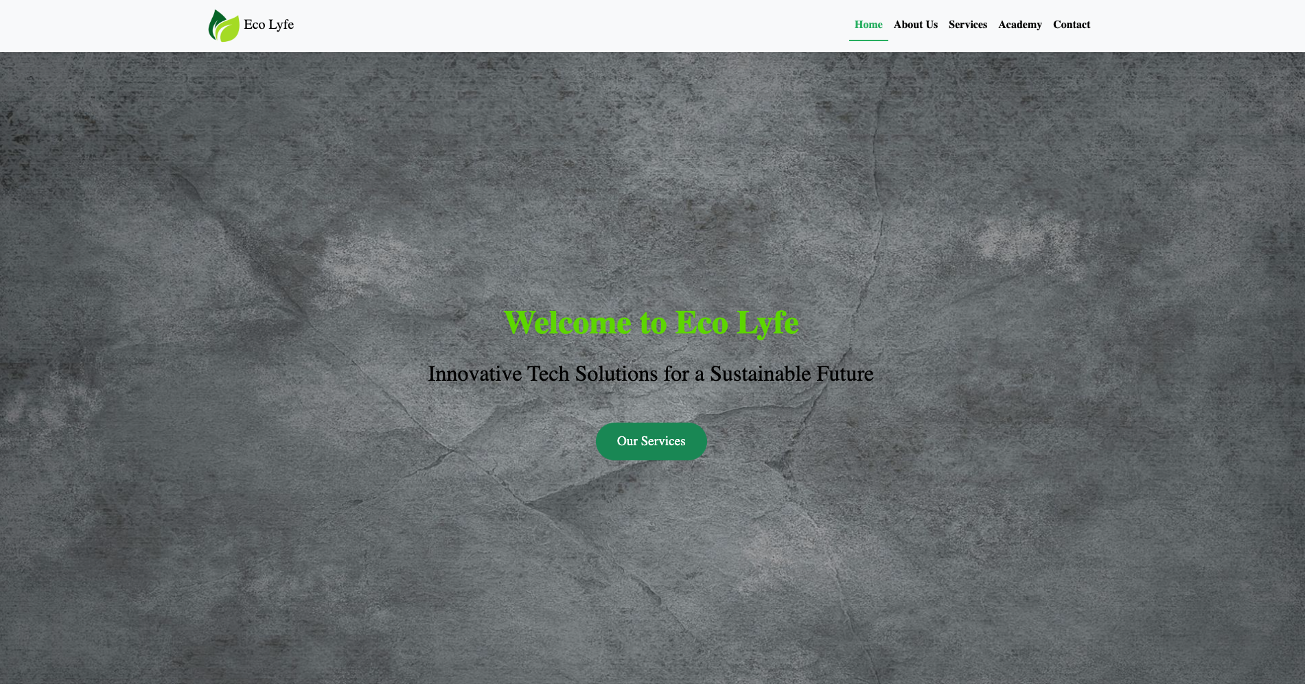 Ecolyfe Website Screenshot